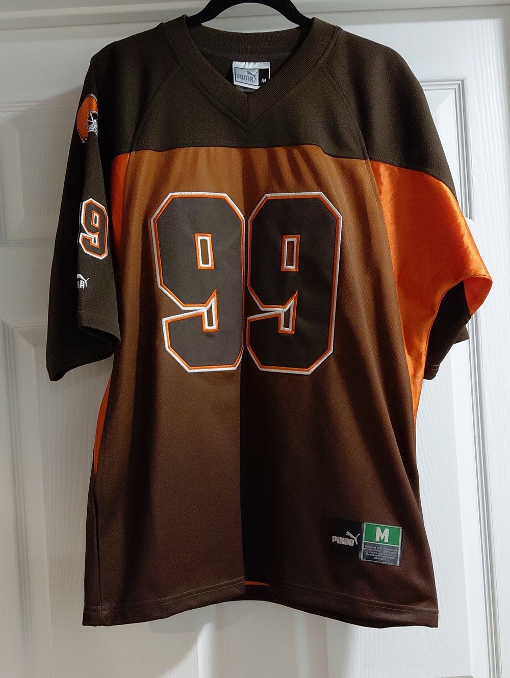 Puma Brown and Orange #99 Football Jersey